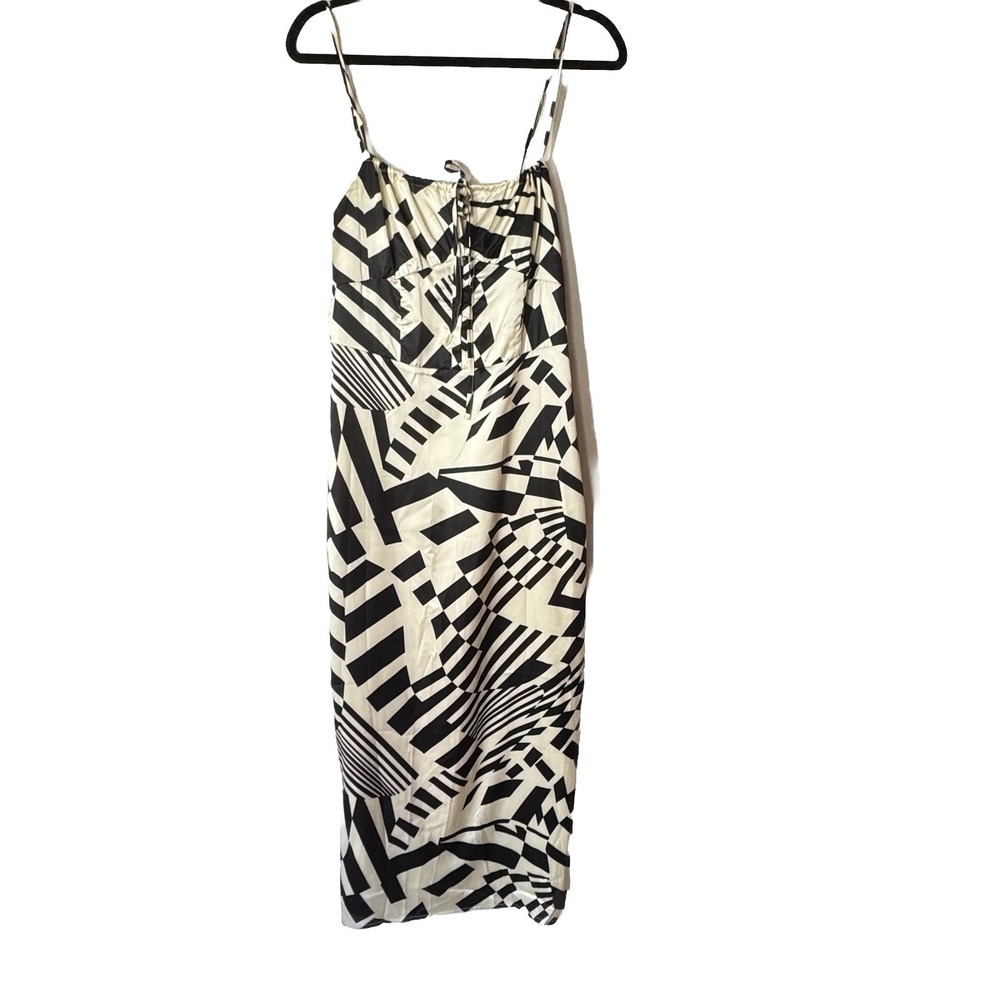 Bailey Rose Dress Women's Small Babydoll Geometric Print Y2K Funky Corset Front‎